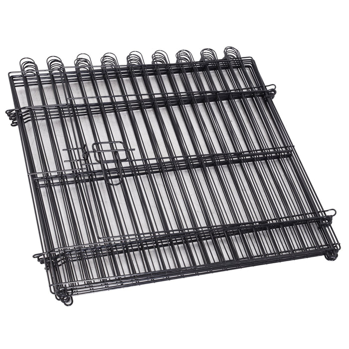 Pawhut 24inch 8-panel Octagon Pet Exercise Playpen Crate Foldable Dog Cage Pen Puppy Kennel, Black