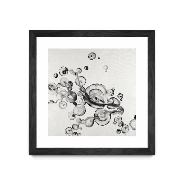 \"Transparent Onyx\" Matted and Framed Black 36x36 Wall Art