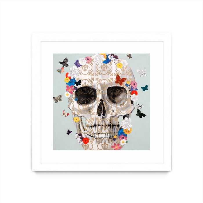 \"Party Favor\" Matted and Framed White 36x36 Wall Art