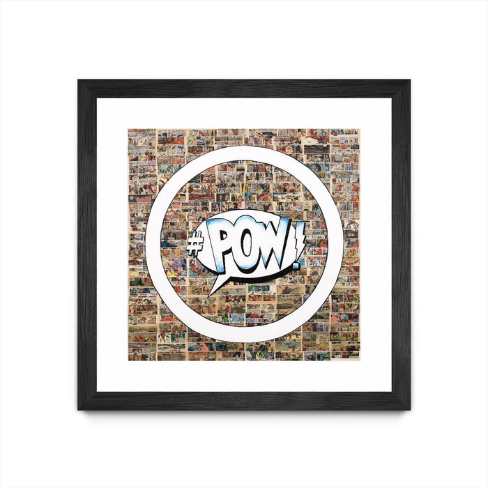 \"Smoke Circus I\" Matted and Framed Black 30x30 Wall Art