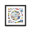 \"Smoke Circus Iv\" Matted and Framed Black 30x30 Wall Art