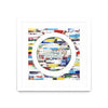 \"Smoke Circus Iv\" Matted and Framed White 30x30 Wall Art