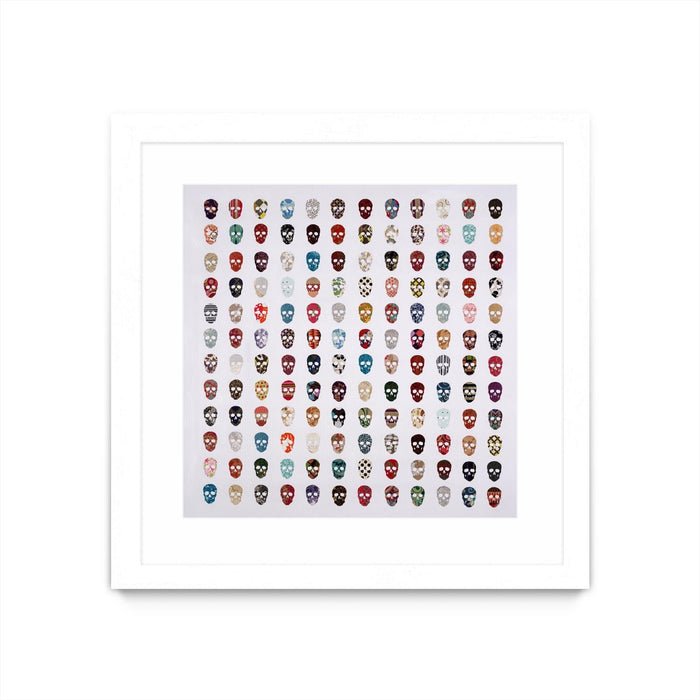 \"Gorgeous Crowd\" Matted and Framed White 36x36 Wall Art