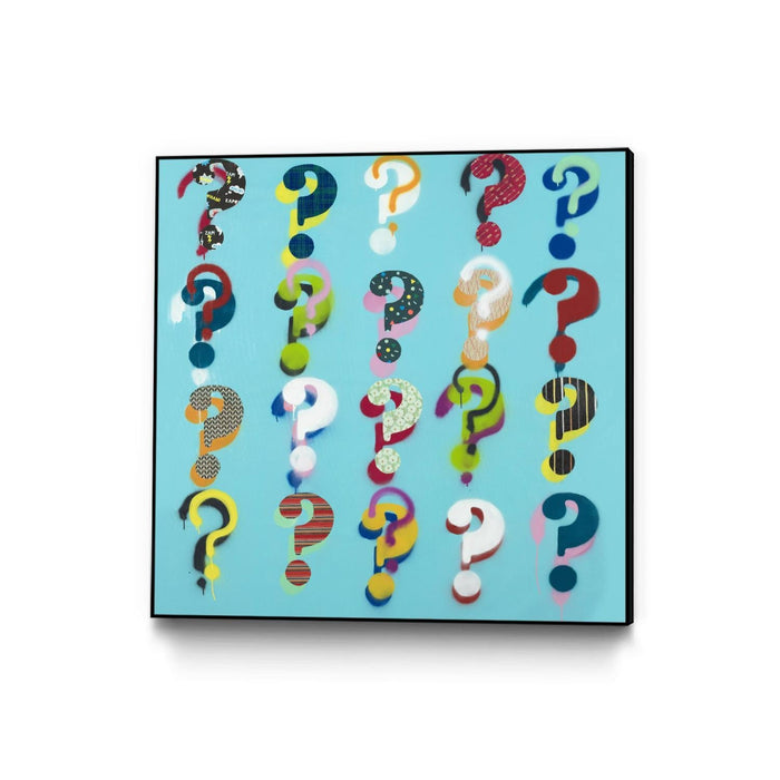 \"Pop The Question\" Canvas Framed Black 20x20 Wall Art