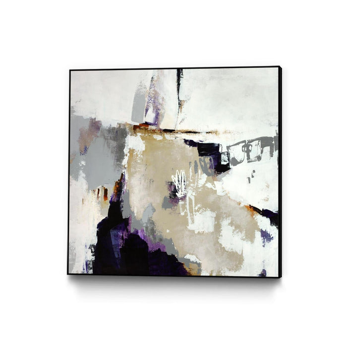 \"Tumult Roar\" Canvas Framed Black 20x20 Wall Art