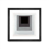 \"Inside Box Thinker\" Matted and Framed Black 36x36 Wall Art