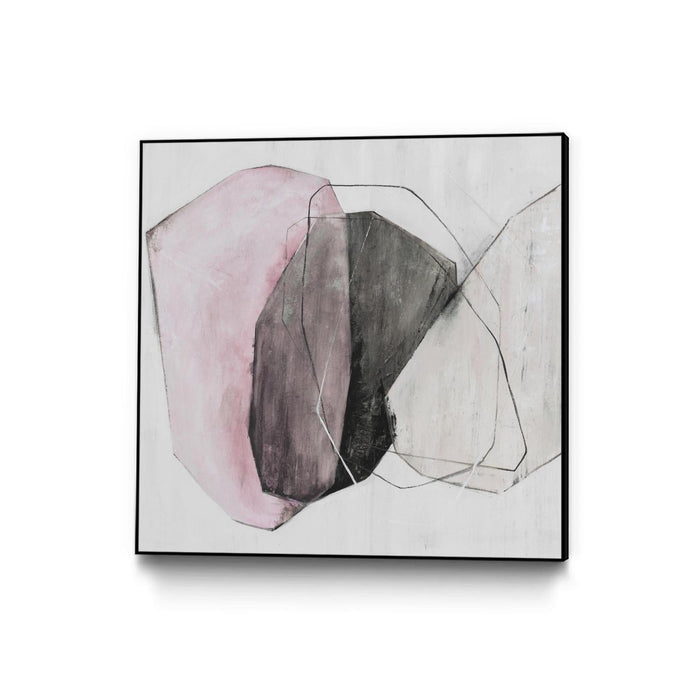 \"Tickled With Pink\" Canvas Framed Black 20x20 Wall Art