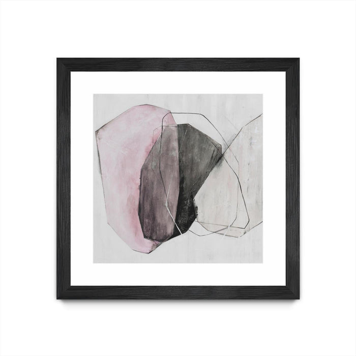\"Tickled With Pink\" Matted and Framed Black 36x36 Wall Art