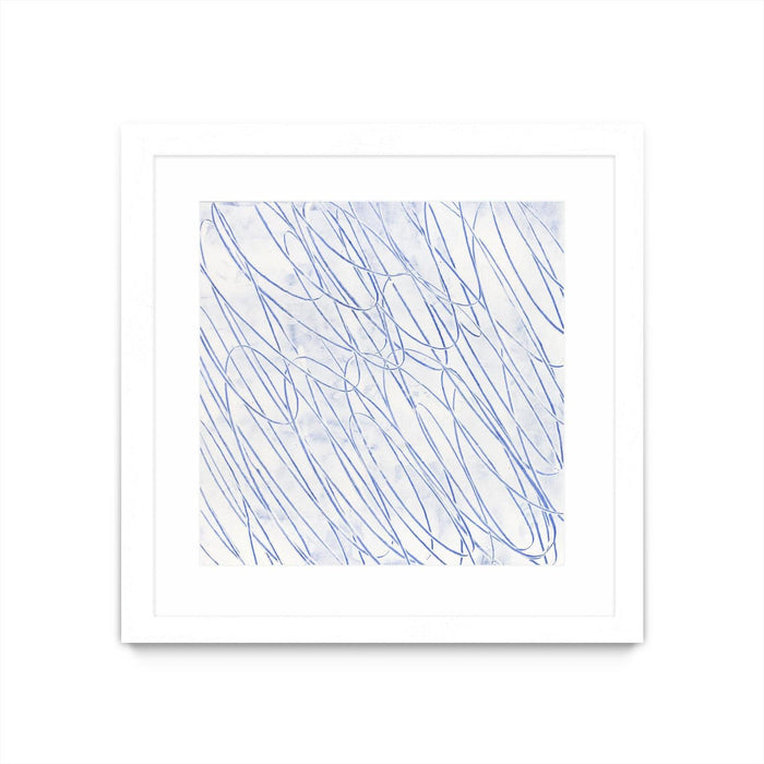 \"Hula Ii\" Matted and Framed White 36x36 Wall Art