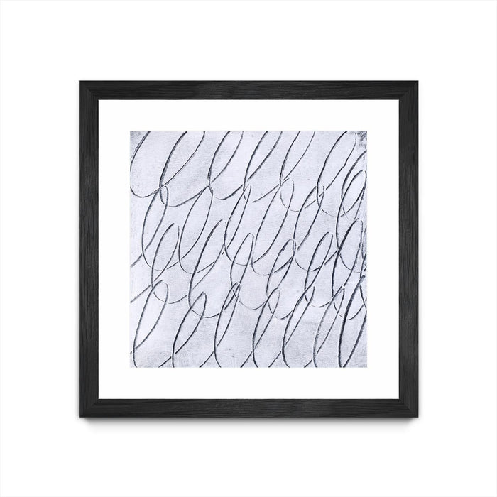 \"Contemplating Style\" Matted and Framed Black 30x30 Wall Art