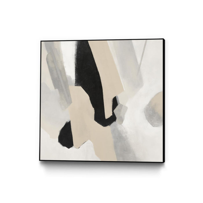 \"Dynamic Concourse Ii\" Canvas Framed Black 20x20 Wall Art