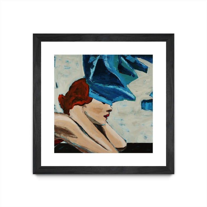 \"On The Rocks\" Matted and Framed Black 36x36 Wall Art