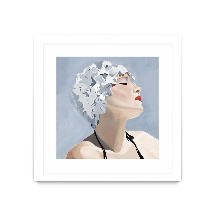 \"Getting My Tan On\" Matted and Framed White 36x36 Wall Art