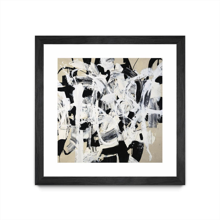 \"Talking Out Of Both Sides\" Matted and Framed Black 36x36 Wall Art