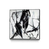 \"Polar Opposition\" Canvas Framed Black 20x20 Wall Art