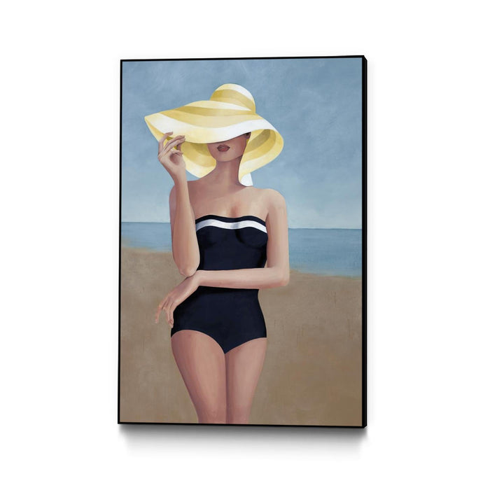 \"Babe In Bermuda\" Canvas Framed Black 24x36 Wall Art