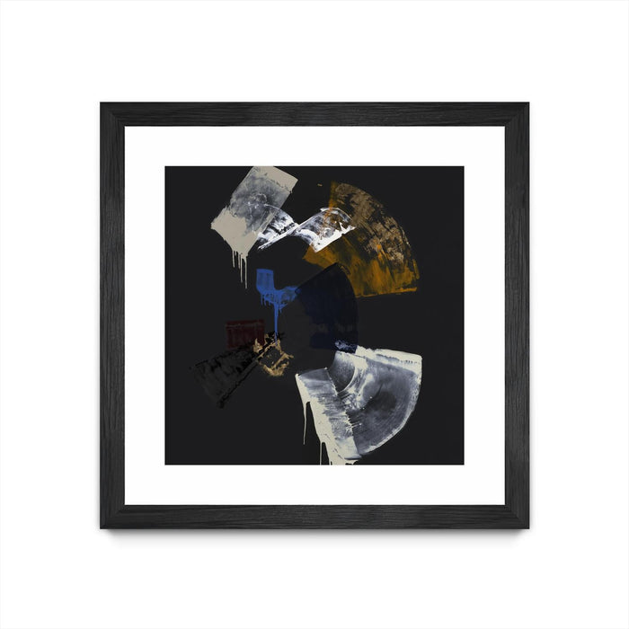 \"Luxurious Candor\" Matted and Framed Black 36x36 Wall Art