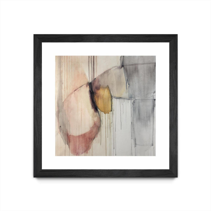 \"Trapped Silence\" Matted and Framed Black 36x36 Wall Art