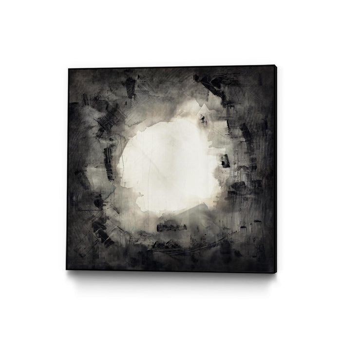 \"Positives And Negatives Ii\" Canvas Framed Black 20x20 Wall Art