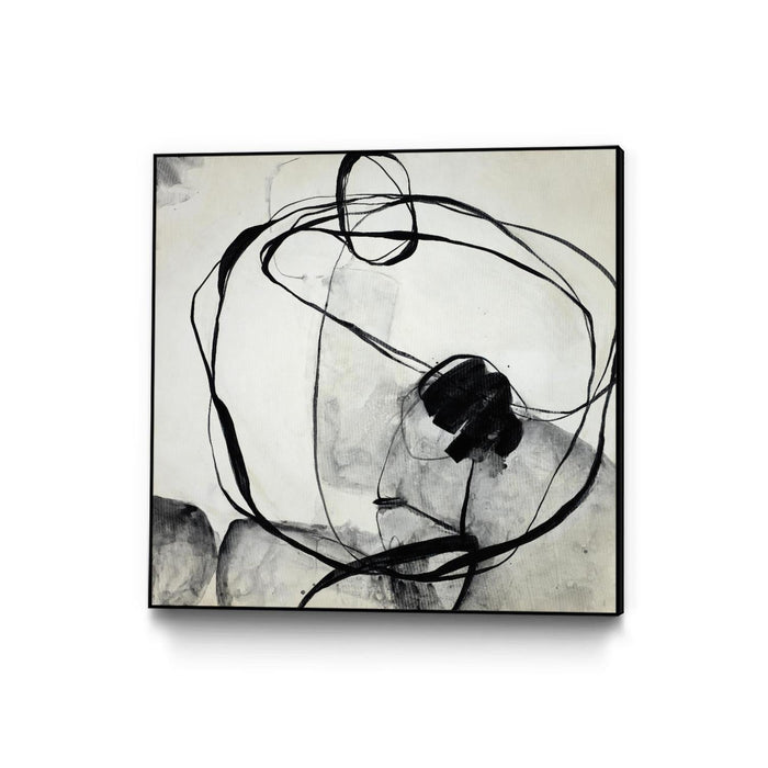 \"Big Mouth Blabber\" Canvas Framed Black 20x20 Wall Art