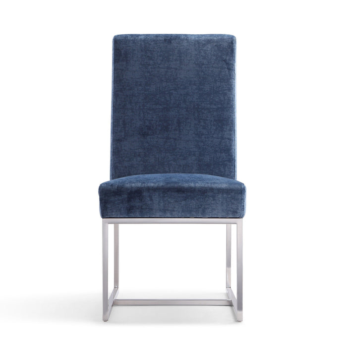 Manhattan Comfort Element Dining Chair - Blue Velvet