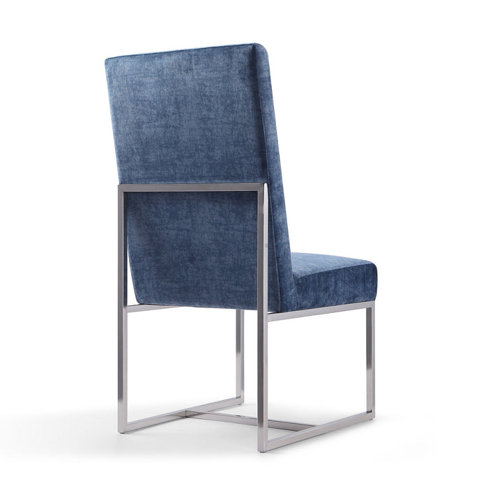 Manhattan Comfort Element Dining Chair - Blue Velvet