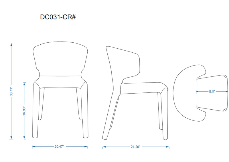 Manhattan Comfort Set of 2 Conrad Faux Leather Dining Chairs - Black
