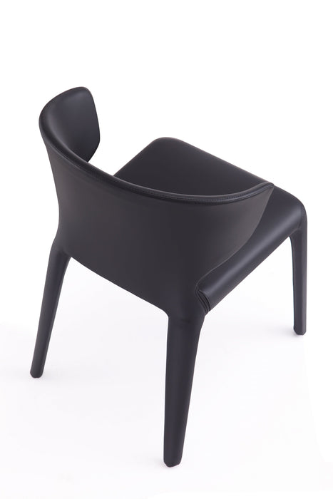 Manhattan Comfort Set of 2 Conrad Faux Leather Dining Chairs - Black