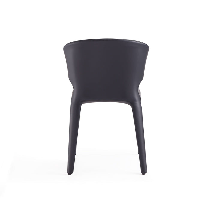 Manhattan Comfort Set of 2 Conrad Faux Leather Dining Chairs - Black