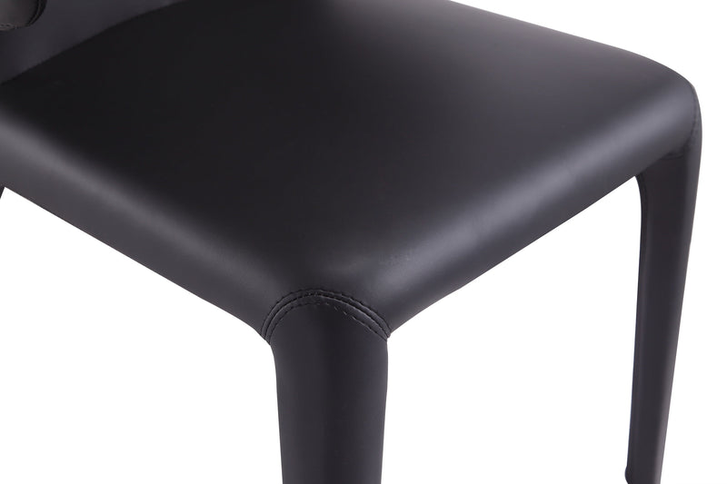 Manhattan Comfort Set of 2 Conrad Faux Leather Dining Chairs - Black