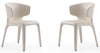 Manhattan Comfort Set of 2 Conrad Faux Leather Dining Chairs - Cream