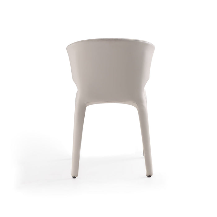 Manhattan Comfort Set of 2 Conrad Faux Leather Dining Chairs - Cream