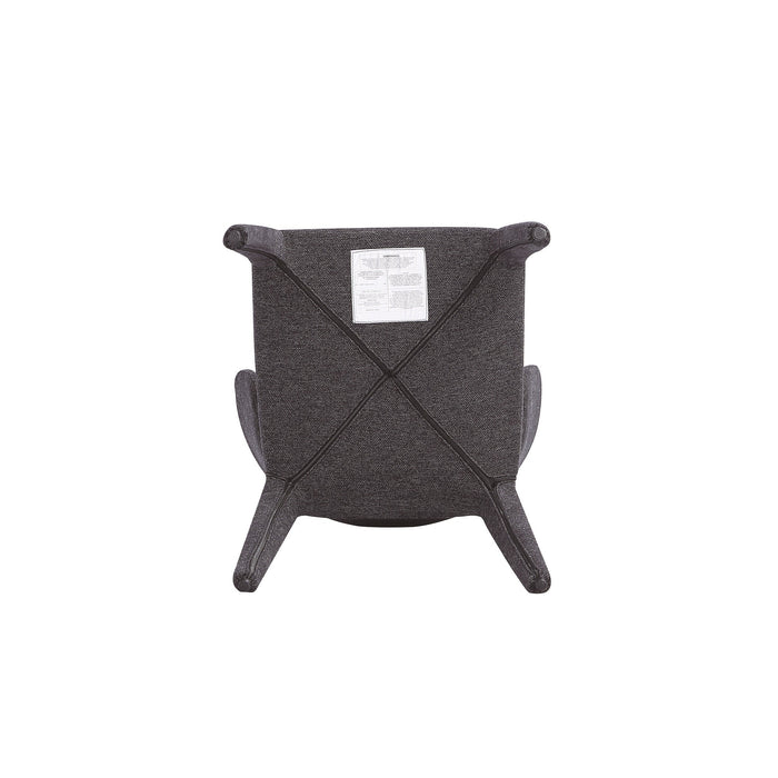 Manhattan Comfort Set of 2 Conrad Modern Woven Tweed Dining Chairs - Black