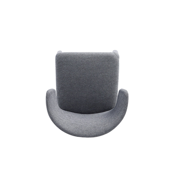 Manhattan Comfort Set of 2 Conrad Modern Woven Tweed Dining Chair - Grey