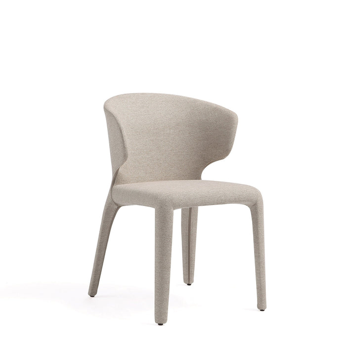 Manhattan Comfort Set of 2 Conrad Modern Woven Tweed Dining Chairs - Wheat