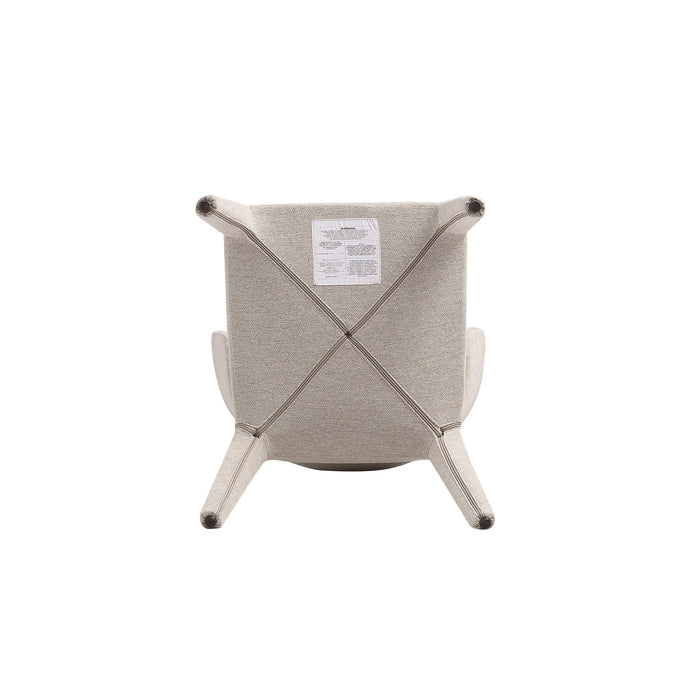 Manhattan Comfort Set of 2 Conrad Modern Woven Tweed Dining Chairs - Wheat