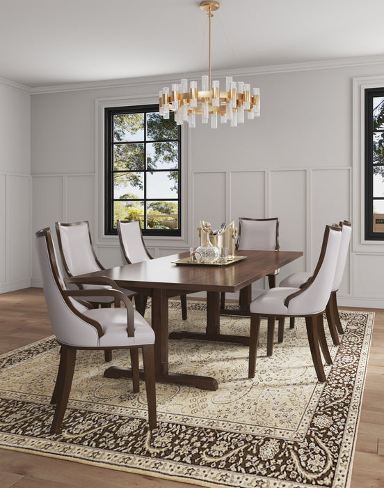 Manhattan Comfort Grand Faux Leather Dining Chair - Light Grey