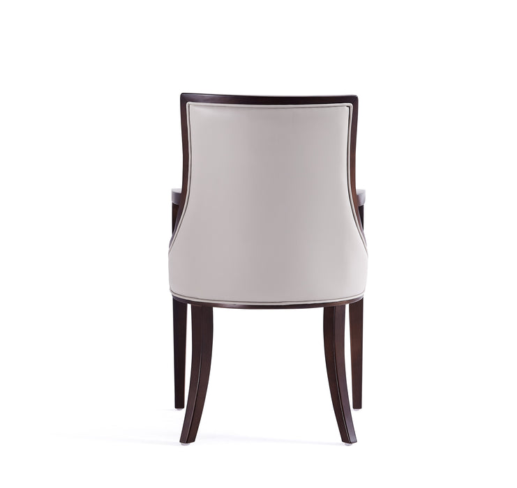 Manhattan Comfort Grand Faux Leather Dining Chair - Light Grey