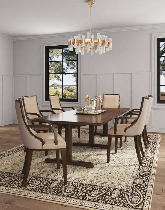 Manhattan Comfort Grand Faux Leather Dining Chair - Tan