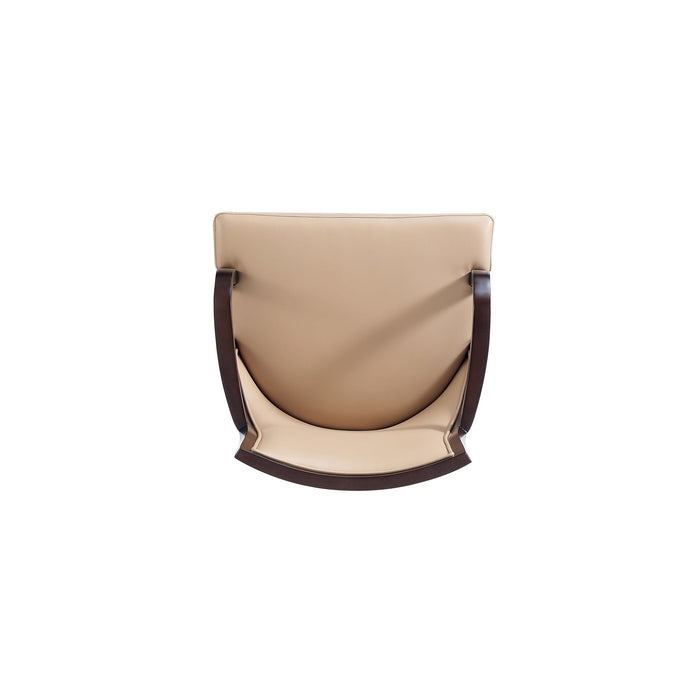 Manhattan Comfort Grand Faux Leather Dining Chair - Tan
