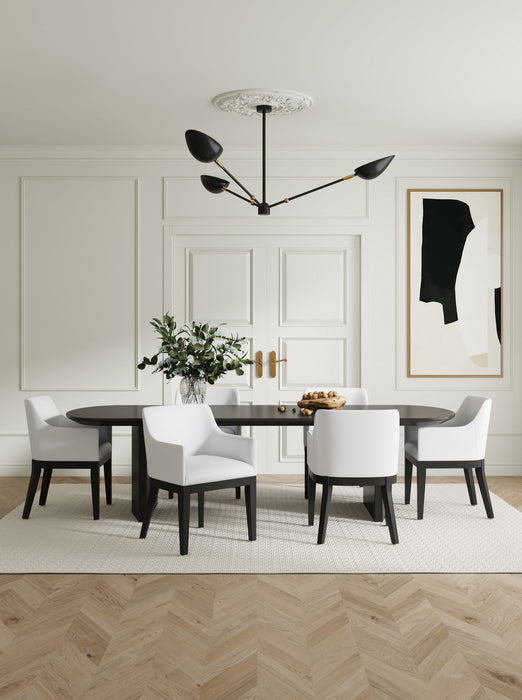 Manhattan Comfort Gansevoort Modern Faux Leather Dining Chair - Cream