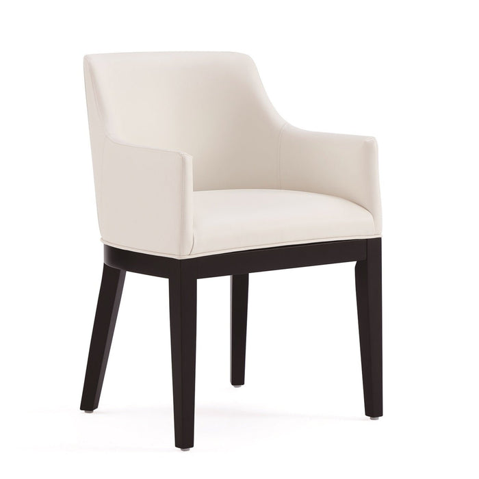 Manhattan Comfort Gansevoort Modern Faux Leather Dining Chair - Cream