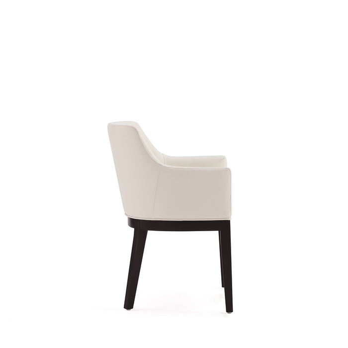 Manhattan Comfort Gansevoort Modern Faux Leather Dining Chair - Cream
