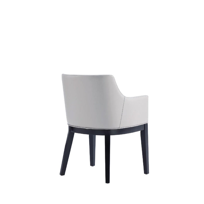Manhattan Comfort Gansevoort Modern Faux Leather Dining Chair - Light Grey