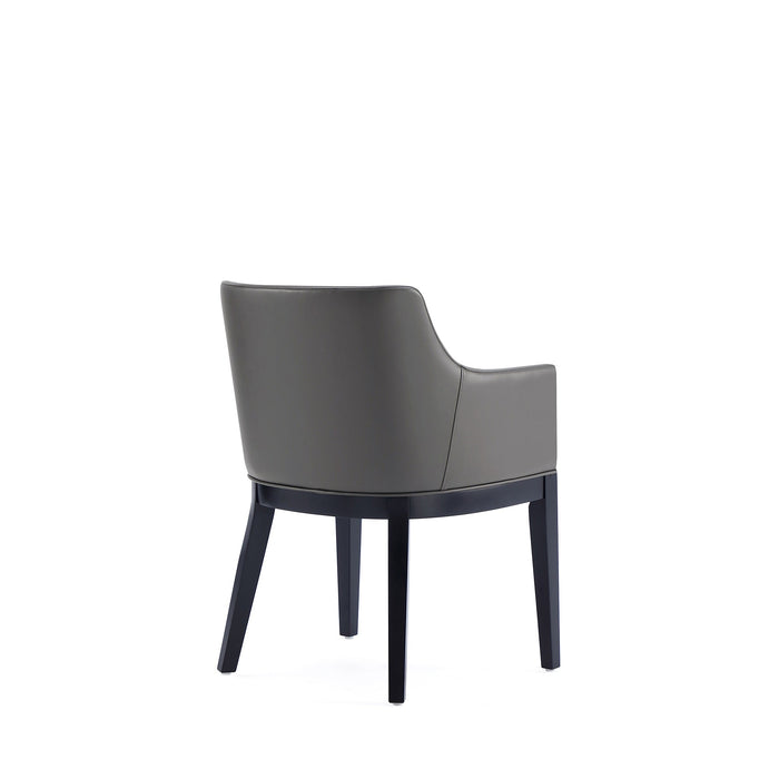 Manhattan Comfort Gansevoort Modern Faux Leather Dining Chair - Pebble Grey