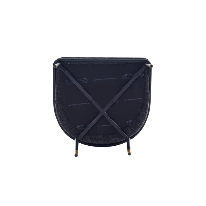 Manhattan Comfort Flor Fabric Dining Chair - Black