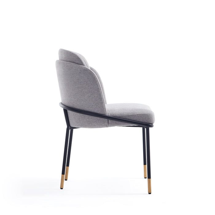 Manhattan Comfort Flor Fabric Dining Chair - Grey