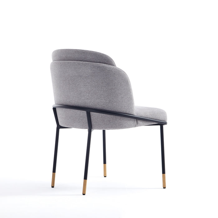 Manhattan Comfort Flor Fabric Dining Chair - Grey
