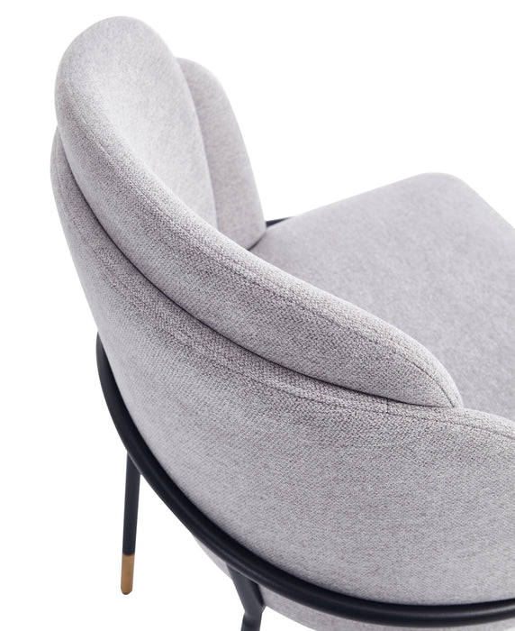 Manhattan Comfort Flor Fabric Dining Chair - Grey