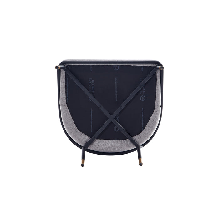 Manhattan Comfort Flor Fabric Dining Chair - Grey